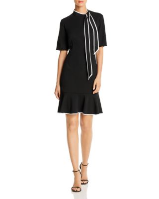 Adrianna Papell - Tie-Neck Shift Dress
