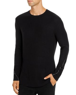 thom/krom Long-Sleeve Contrast-Stitched Lightweight Fleece