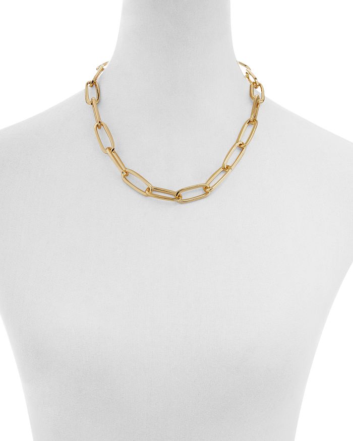 Shop Aqua Chain Link Necklace, 17 - 100% Exclusive In Gold