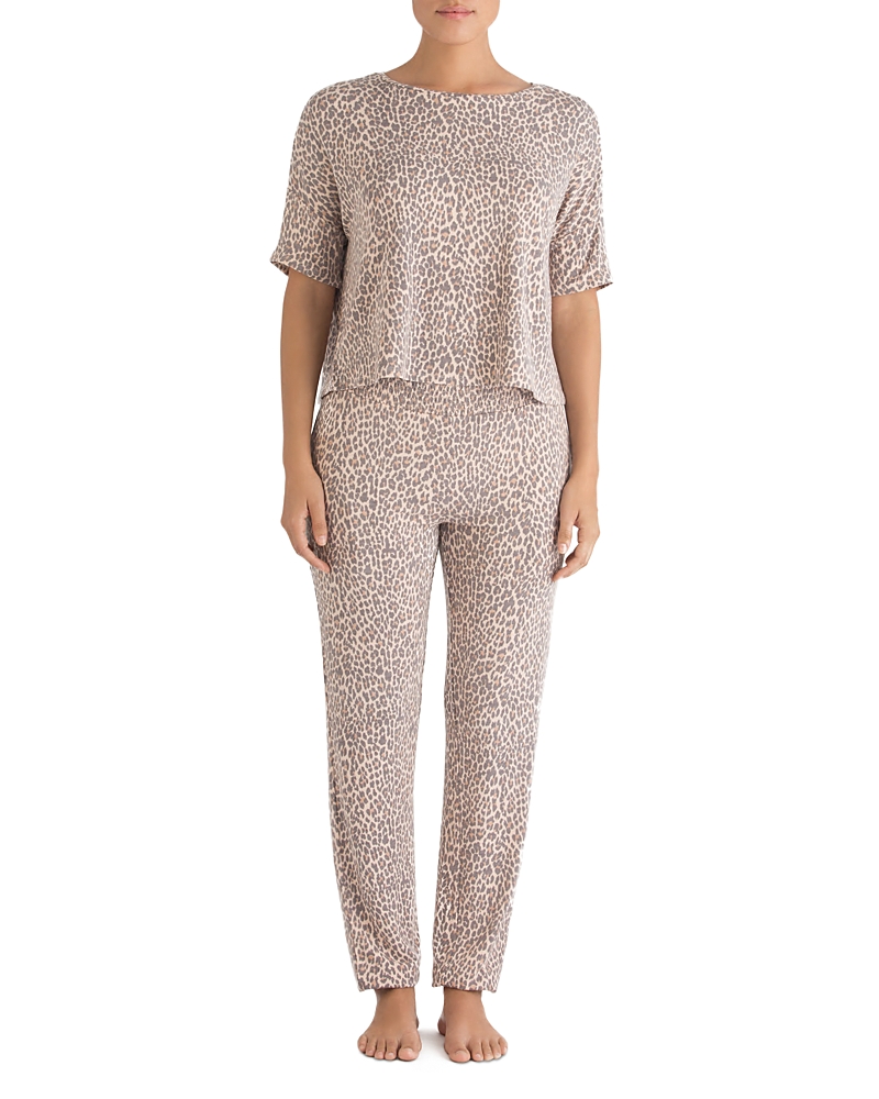 Honeydew Sun Lover Lounge Set In Brown Leopard In Brown/leopard