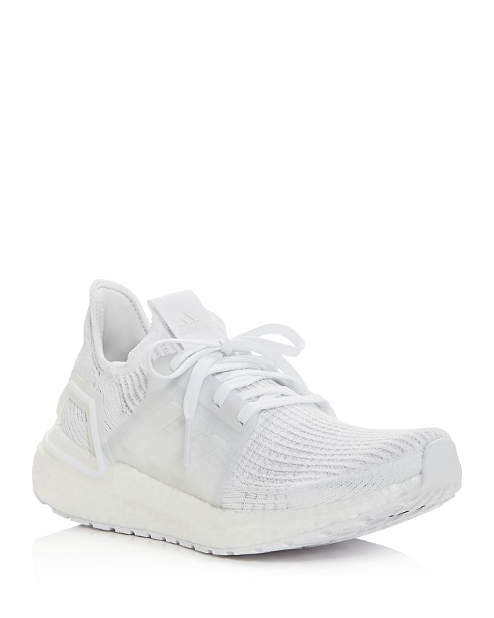 Adidas Originals Women's Ultraboost 19 Knit Low-top Sneakers In Crystal White/brown