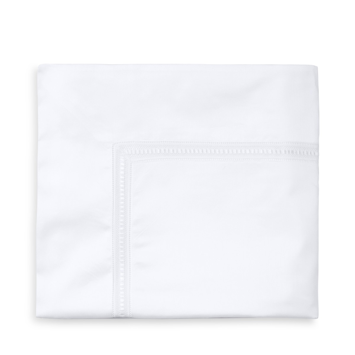 Sferra Diamante Flat Sheet, King in White