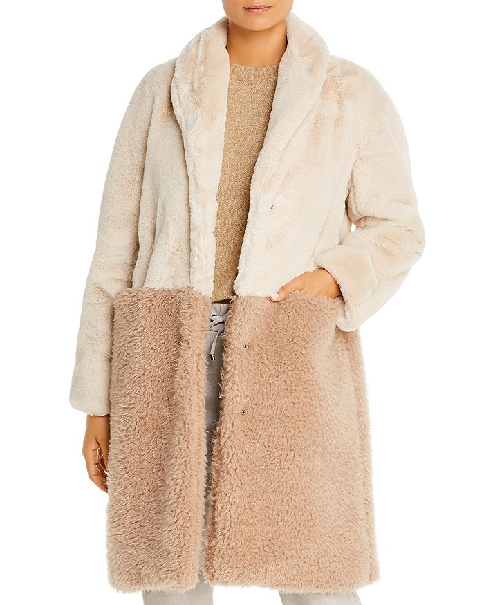 Marella Tevere Color-blocked Faux-fur Teddy Bear Coat - 100% Exclusive ...