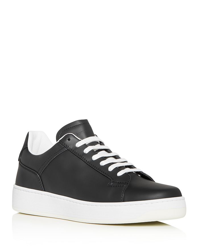 Bottega Veneta Men's Leather Low-top Sneakers In Gray