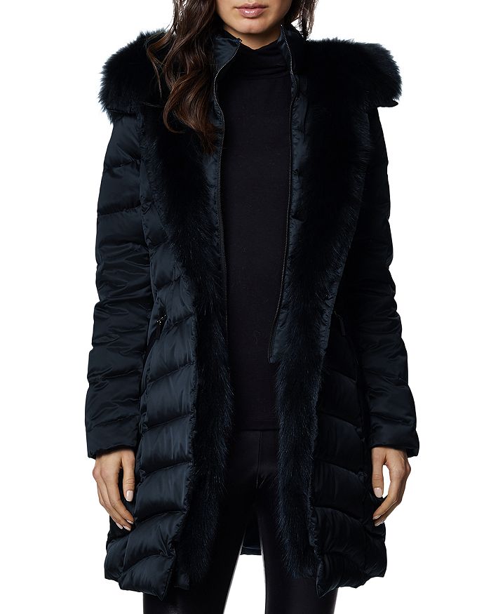 Dawn levy jetsetter fur trim coat discount