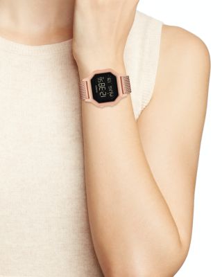 Siren Milanese All-Black Mesh Bracelet Watch, 36mm