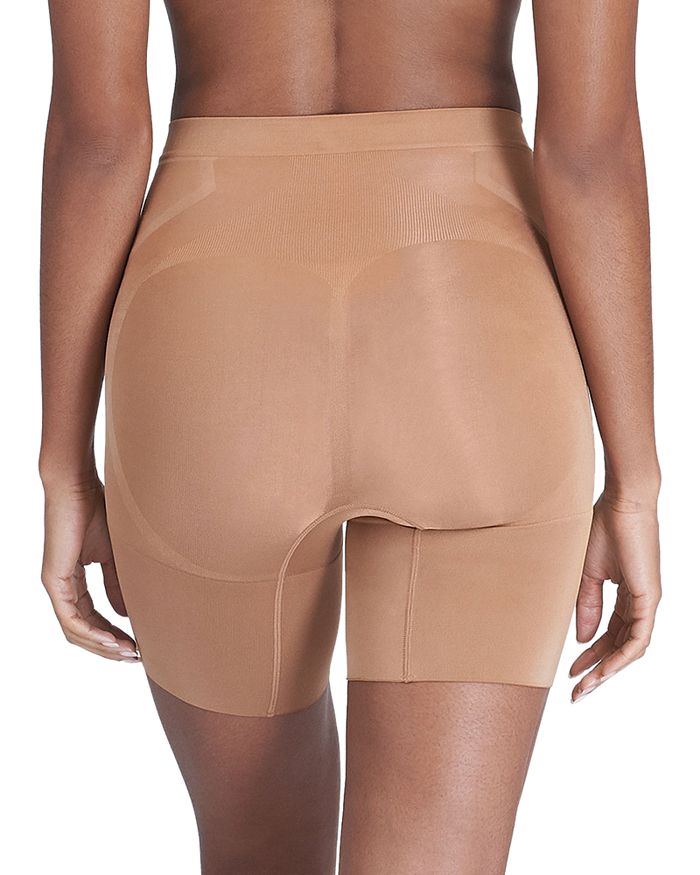 Shop Spanx Oncore Mid-thigh Shorts In Naked 3.0