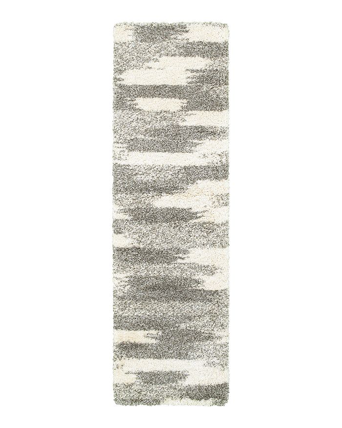 Oriental Weavers Henderson Shag 565j Runner Rug, 2'3 X 7'6 In Gray/ivory