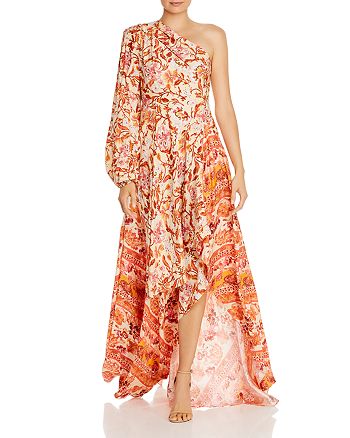 Amur Piper Silk Asymmetric One-Shoulder Maxi Dress | Bloomingdale's