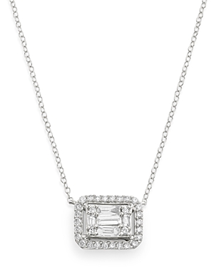 Bloomingdale's Diamond Mosaic Pendant Necklace in 14K White Gold, 0.75 ct. t.w. - 100% Exclusive