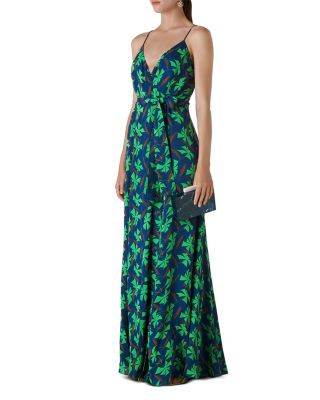 whistles green wrap dress