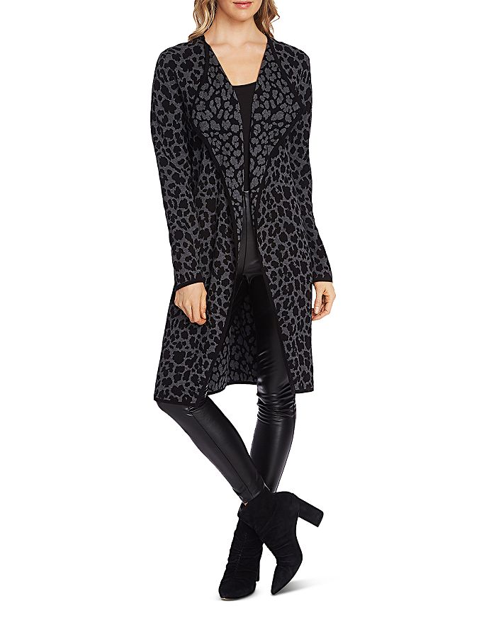 VINCE CAMUTO CHEETAH OPEN DUSTER CARDIGAN,9159238