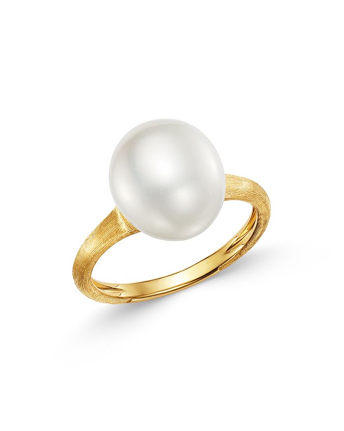 Marco Bicego 18k Yellow Gold Ring With Cultured Freshwater Pearl In White/gold