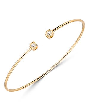 18K Yellow Gold Le Cube Diamant Bangle Bracelet with Diamonds