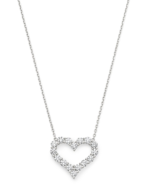 Bloomingdale's Diamond Heart Pendant Necklace in 14K White Gold, 1.50 ct. t.w. - 100% Exclusive