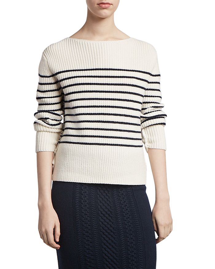 ATM ANTHONY THOMAS MELILLO WOOL-BLEND STRIPED BOAT NECK SWEATER,AW8324-SAB