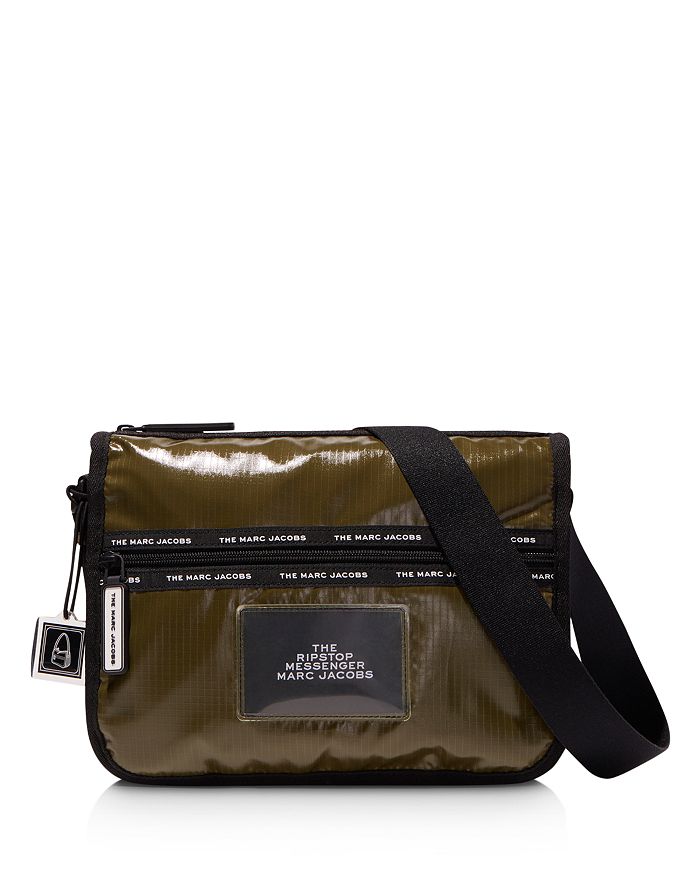 Marc Jacobs The Ripstop Messenger Bag In Olive/silver