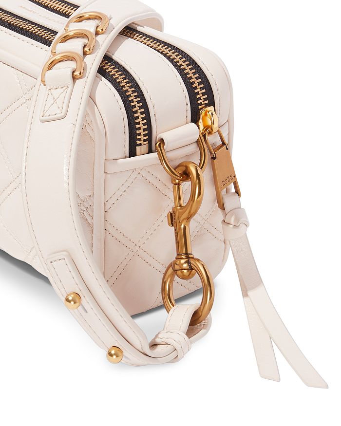 Marc Jacobs The Softshot 21 Quilted Leather Crossbody Bag In Ivory