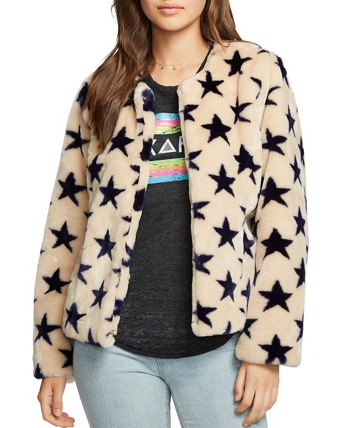 Chaser faux sales fur bomber jacket