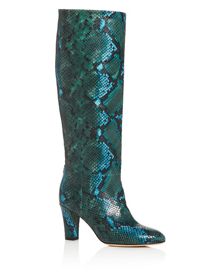 Sjp By Sarah Jessica Parker Women's Rayna Snake-embossed High-heel Boots - 100% Exclusive In Blue Snake