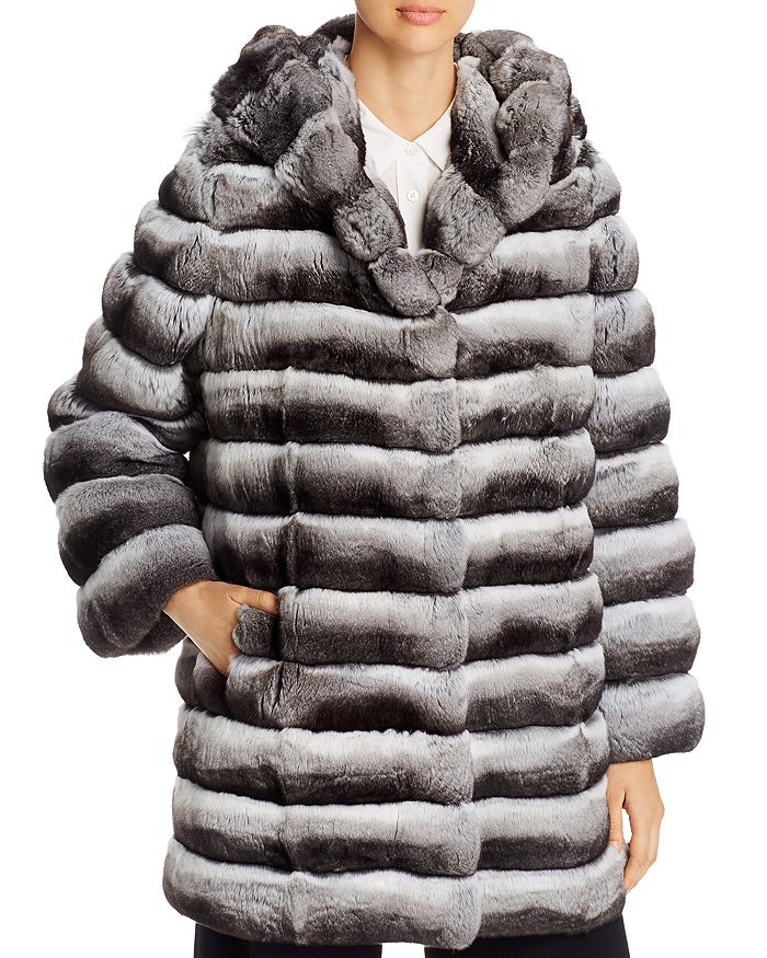 Maximilian Furs Chinchilla Hooded Jacket - 100% Exclusive In Natural