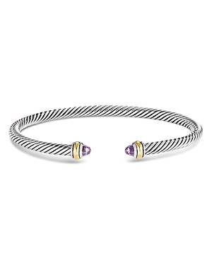 Photos - Bracelet David Yurman Sterling Silver & 18K Yellow Gold Cable Cuff  with Am 