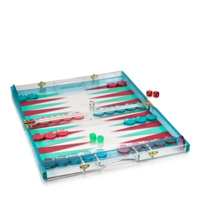 SunnyLife Lucite Backgammon Set