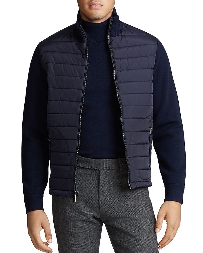 Polo Ralph Lauren Hybrid Full-zip Sweater In Piper Navy | ModeSens