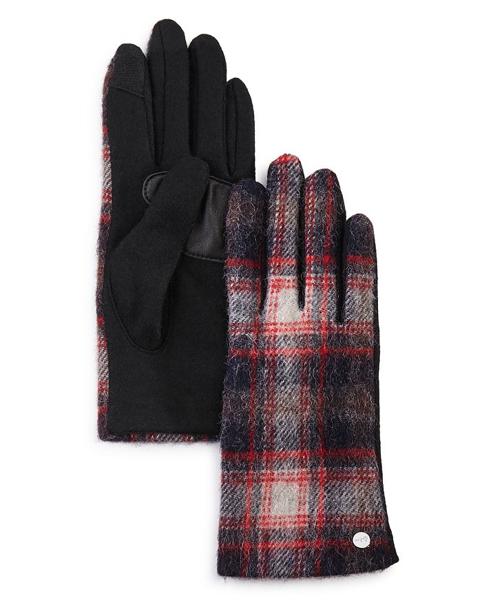 Echo Heritage Plaid Tech Gloves In Black