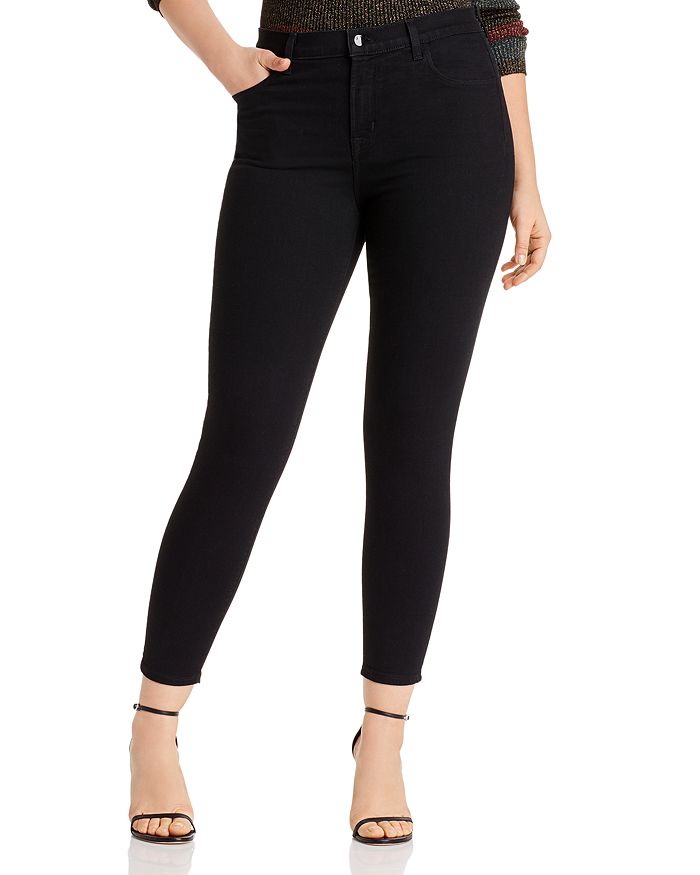 J Brand Alana Cropped Skinny Jeans In Bluebird In Black | ModeSens