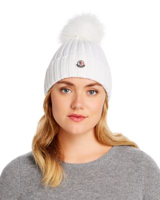 Moncler Rib Virgin Wool Beanie With 