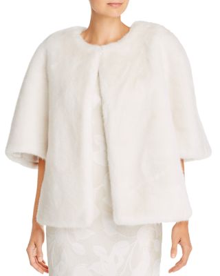 Adrianna Papell Faux fur Jacket In Ivory ModeSens