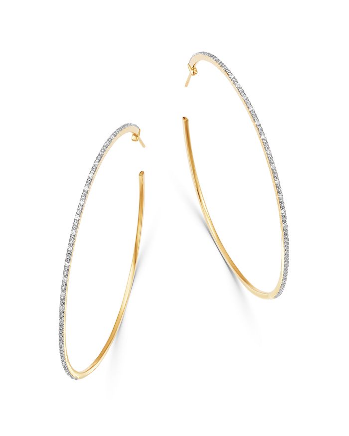 Moon & Meadow Diamond Hoop Earrings In 14k Yellow Gold, 0.15 Ct. T.w. - 100% Exclusive In White/gold