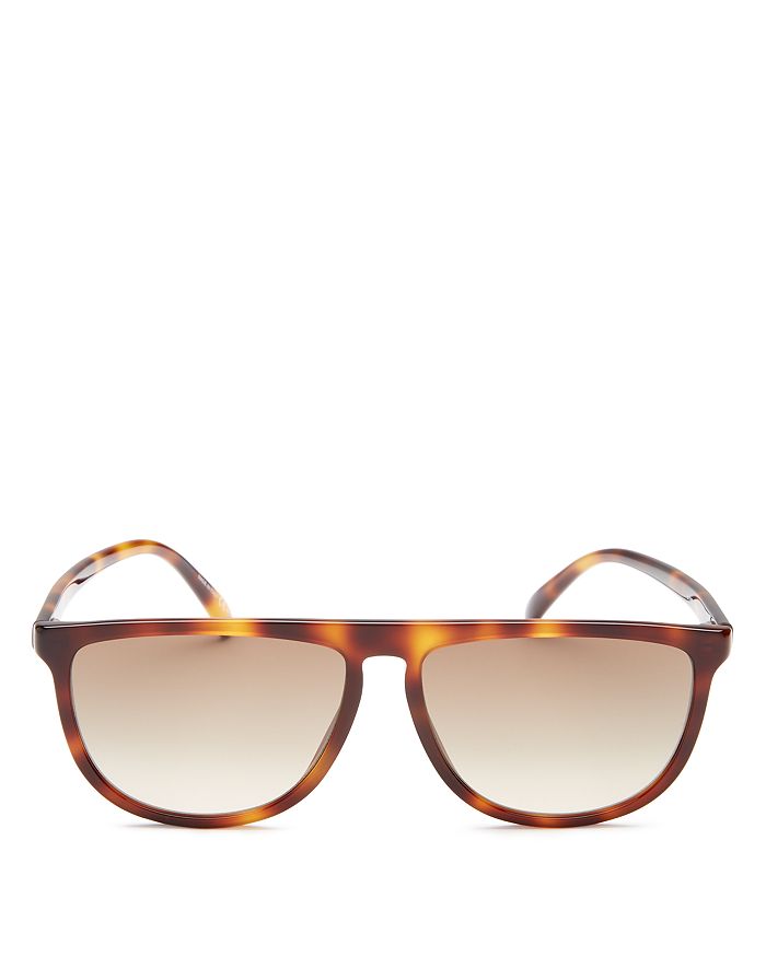 Givenchy Unisex Square Sunglasses, 57mm In Dark Havana/brown Gradient