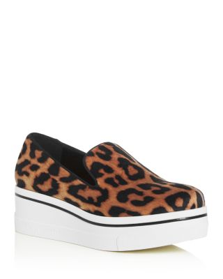 leopard print wedge sneakers