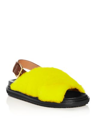 Marni - Women's Fussbett Shearling Slingback Sandals