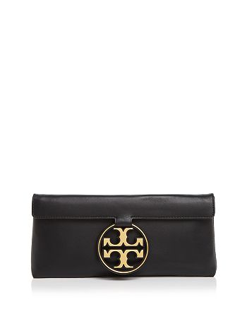 Tory Burch Miller Small Leather Clutch | Bloomingdale's