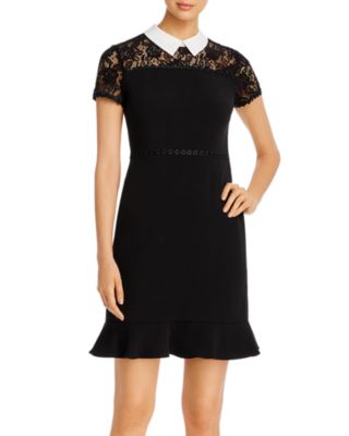 karl lagerfeld black lace dress