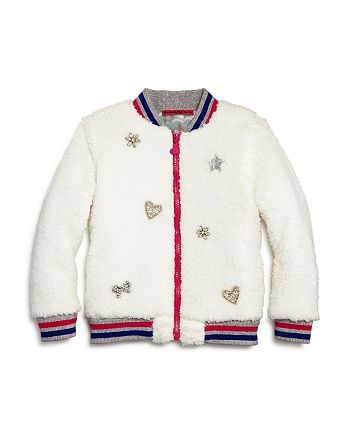 Jojo Siwa By Betsey Johnson Girls Sherpa Bomber Jacket Big Kid 100 Exclusive Bloomingdale S