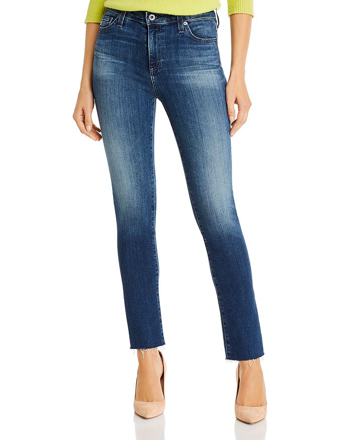 AG Mari High Rise Slim Straight Jeans in 12 Year Idiosyncratic ...