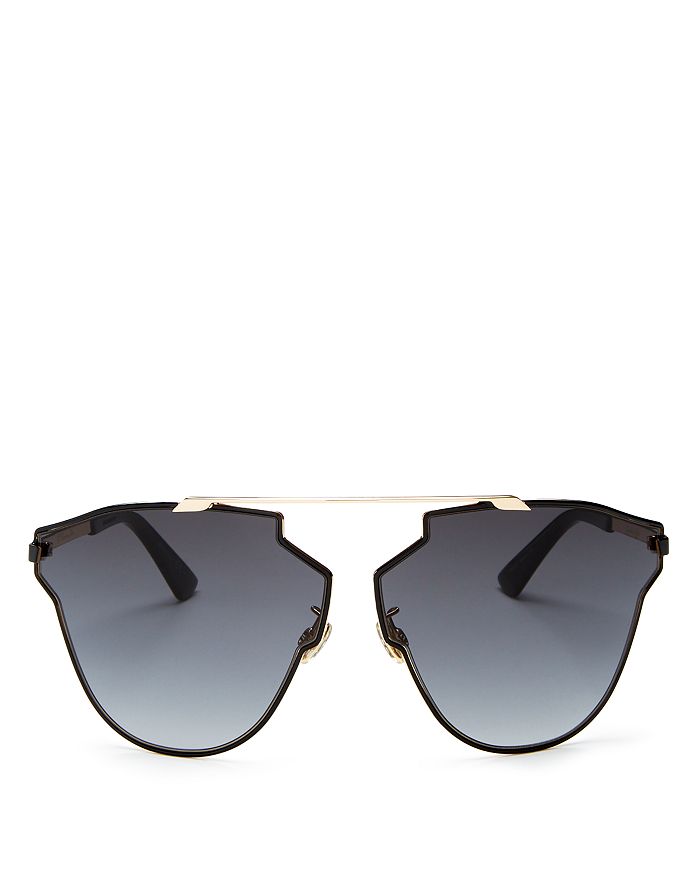 Dior Sorealfast Brow Bar Mask Sunglasses, 69mm In Gold Black/dark Gray Gradient