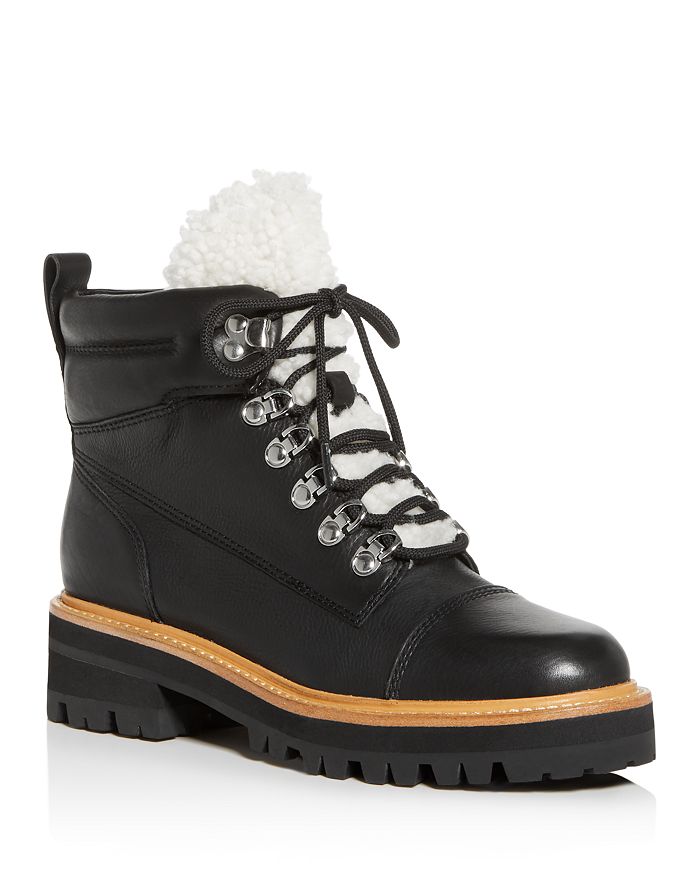 Marc Fisher Ltd Women's Idella Shearling Hiker Boots - 100% Exclusive In Black Leather