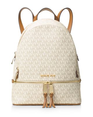 white mk backpack