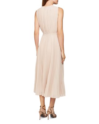 reiss pandora pleated dress REISS Pandora Pleat Detailed Midi Dress
