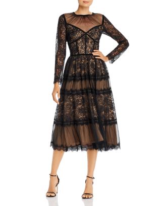 Tadashi Shoji Lace Fit-and-Flare Dress | Bloomingdale's