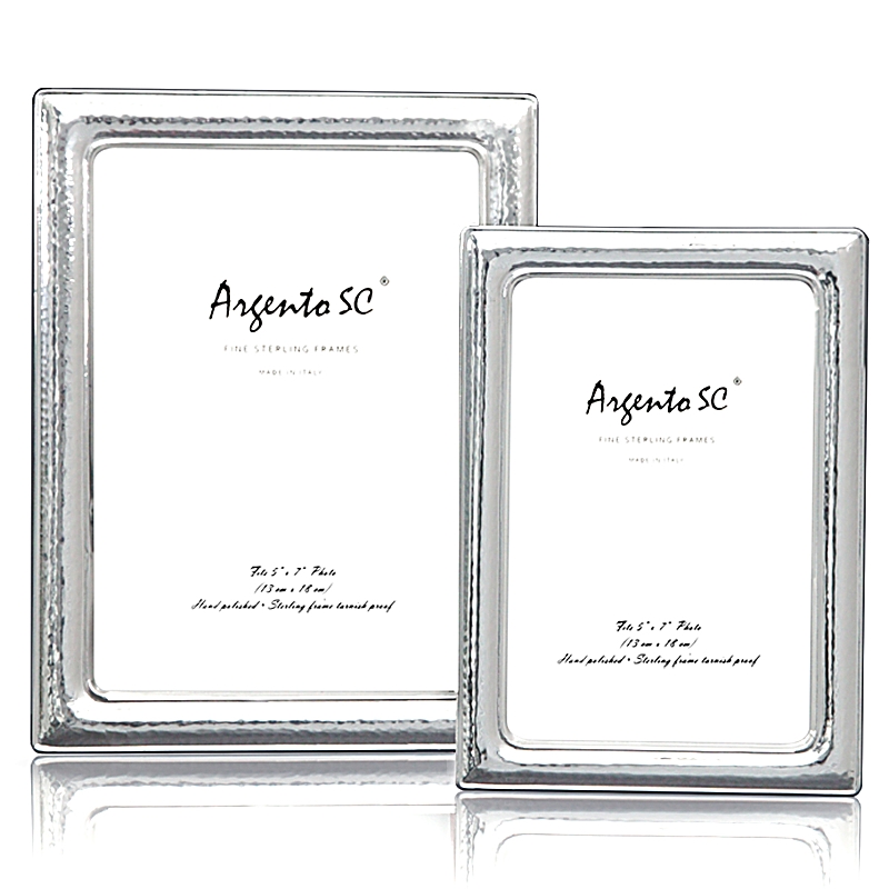 Argento Sc Argento Hammered Frame, 5 X 7 In Sterling Silver