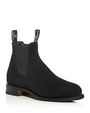 R.m.williams Men's Comfort Craftsman Chelsea Boots In Black Suede