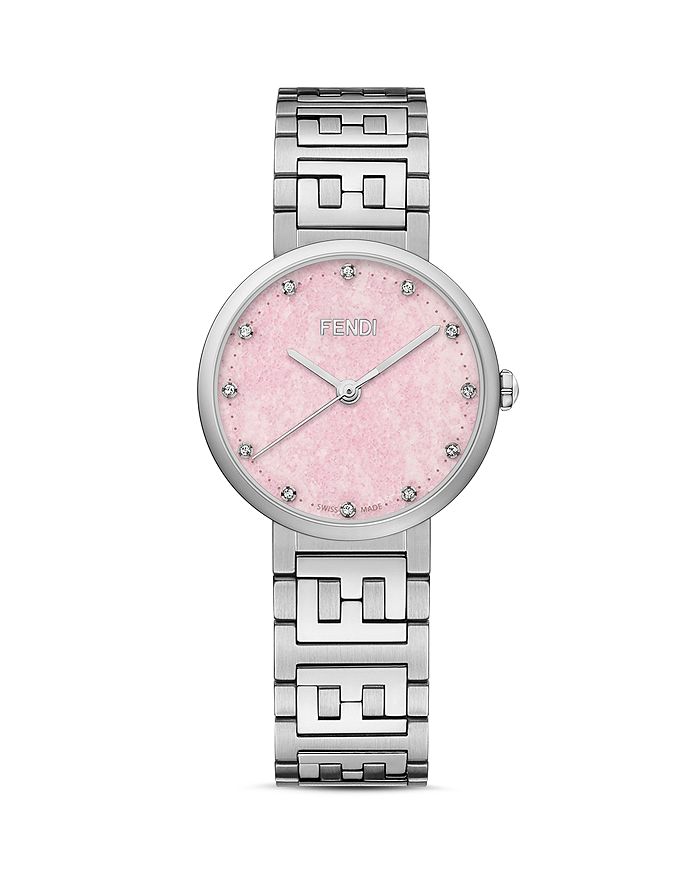 Fendi Watch, 29mm In Pink/silver