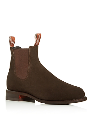 R.m.williams Men's Comfort Craftsman Chelsea Boots In Chocolate Suede