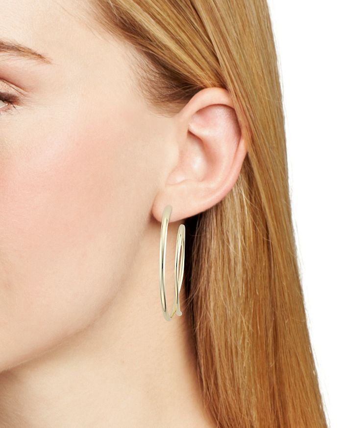 Kendra Scott Myles Hoop Earrings In Gold | ModeSens